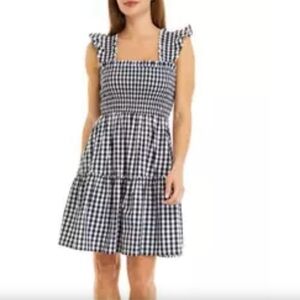 Crown & Ivy Black and White Gingham Dress